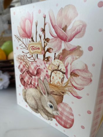 Коробка под кулич с окном "Пасхальный букет" — изображение 3